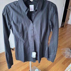 Brooks Brothers Black Non-Iron Fitted Shirt in Size 2